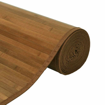 Rug Rectangular Brown 100x200 cm Bamboo