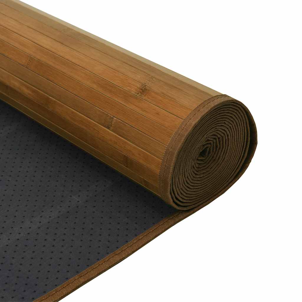 Rug Rectangular Brown 100x200 cm Bamboo