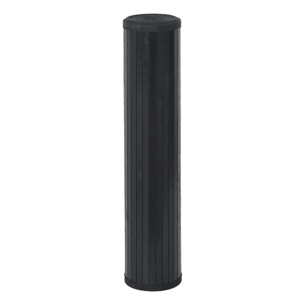 Rug Rectangular Black100x300 cm Bamboo