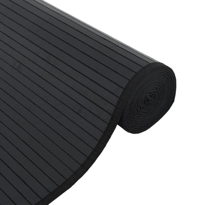 Rug Rectangular Black100x300 cm Bamboo