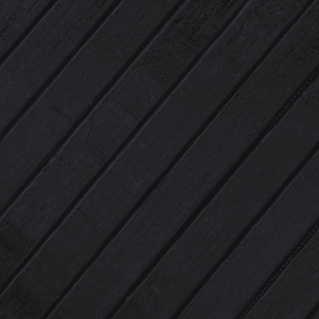 Rug Rectangular Black100x300 cm Bamboo