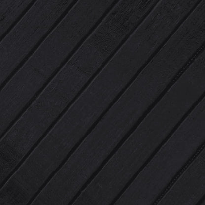 Rug Rectangular Black100x300 cm Bamboo