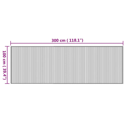 Rug Rectangular Natural100x300 cm Bamboo