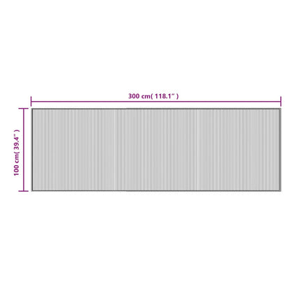 Rug Rectangular Light Natural100x300 cm Bamboo