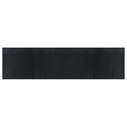 Rug Rectangular Black100x400 cm Bamboo