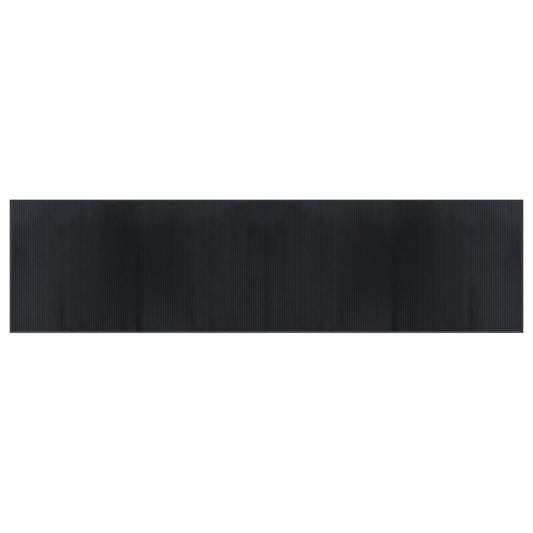 Rug Rectangular Black100x400 cm Bamboo