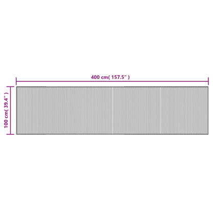 Rug Rectangular Black100x400 cm Bamboo