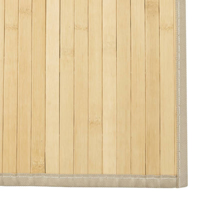 Rug Rectangular Light Natural100x400 cm Bamboo