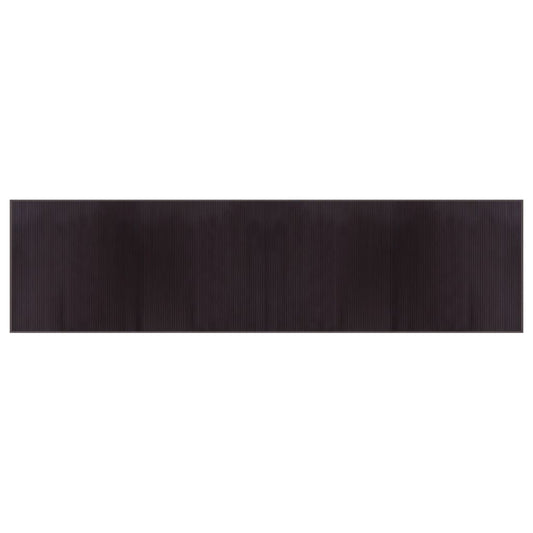 Rug Rectangular Dark Brown100x400 cm Bamboo
