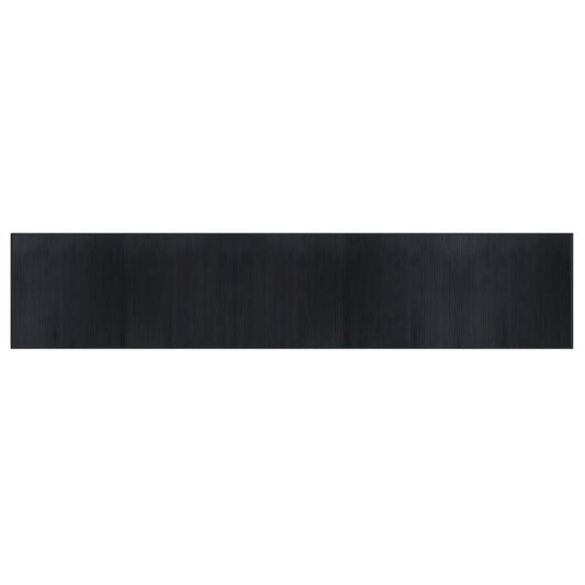 Rug Rectangular Black 100x500 cm Bamboo