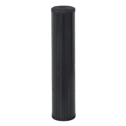 Rug Rectangular Black 100x500 cm Bamboo