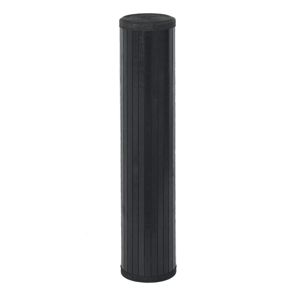 Rug Rectangular Black 100x1000 cm Bamboo