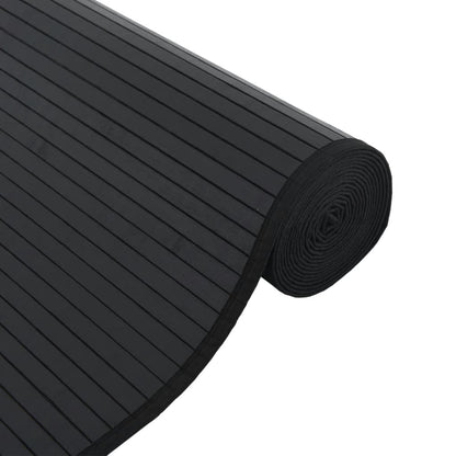 Rug Rectangular Black 100x1000 cm Bamboo