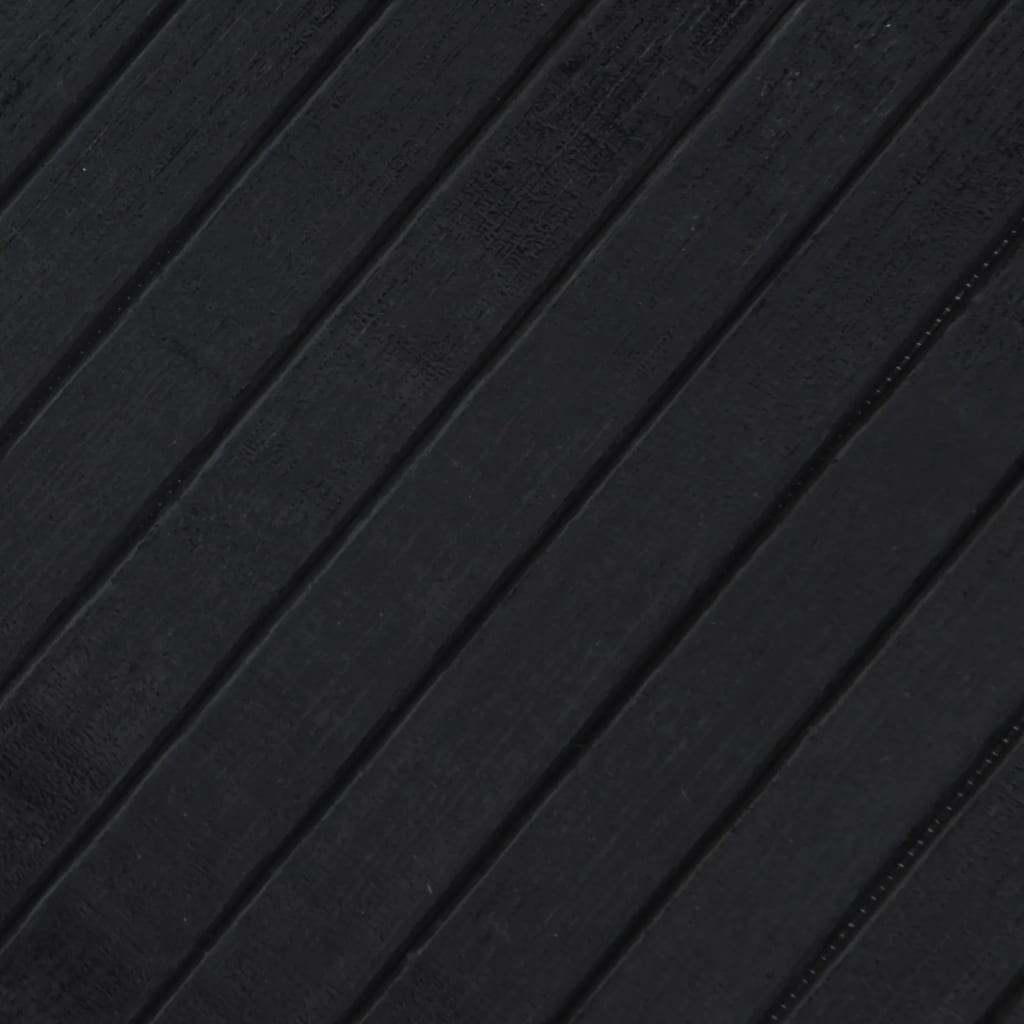 Rug Rectangular Black 100x1000 cm Bamboo