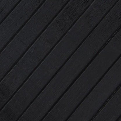 Rug Rectangular Black 100x1000 cm Bamboo