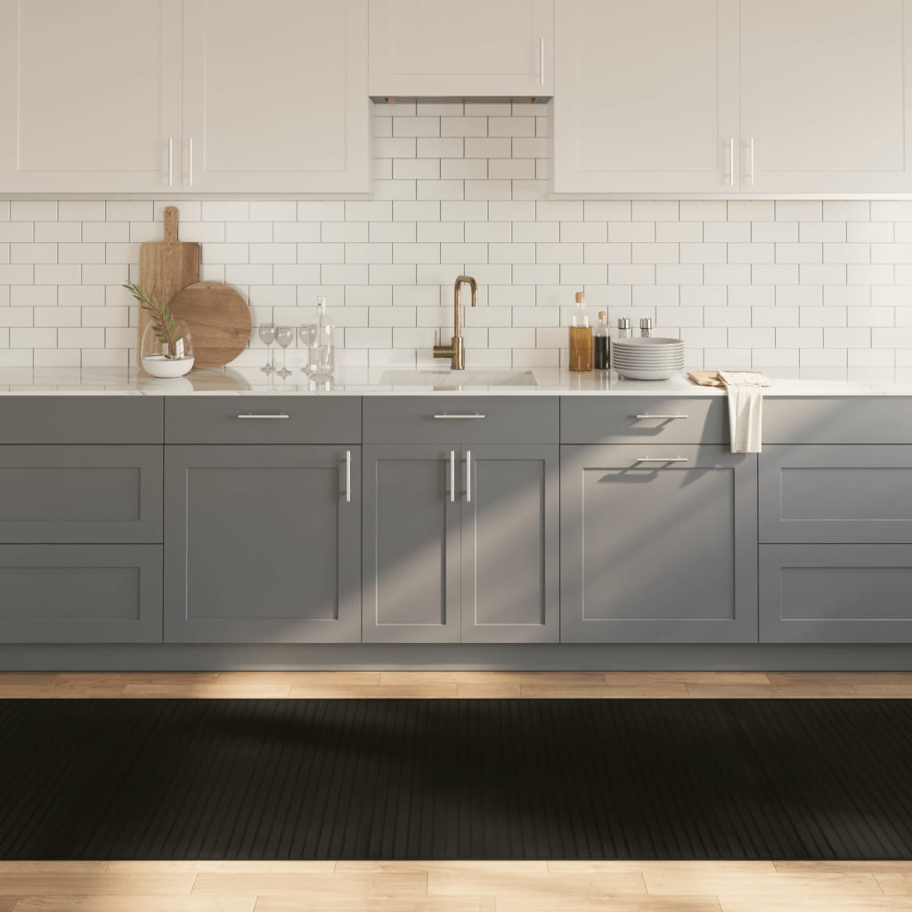 Rug Rectangular Black 100x1000 cm Bamboo