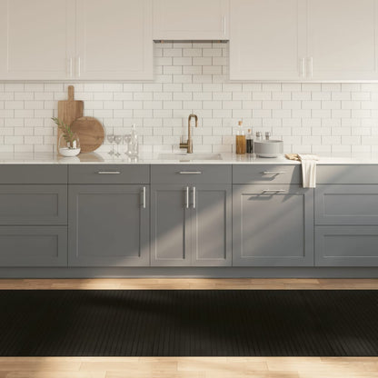 Rug Rectangular Black 100x1000 cm Bamboo