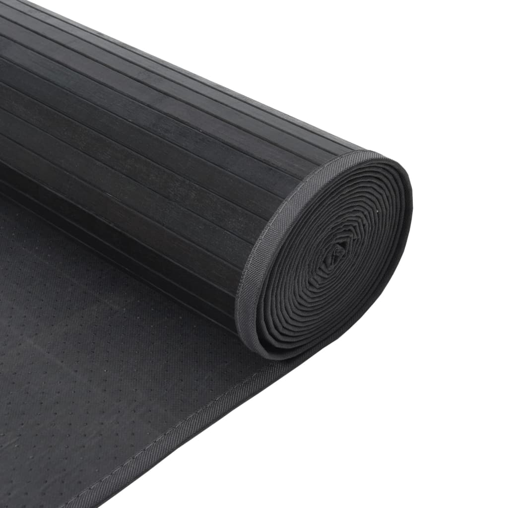 Rug Rectangular Grey 100x1000 cm Bamboo