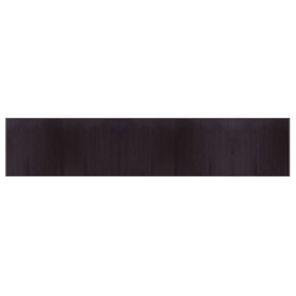 Rug Rectangular Dark Brown 100x1000 cm Bamboo