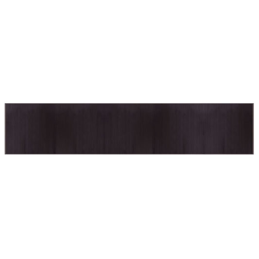Rug Rectangular Dark Brown 100x1000 cm Bamboo