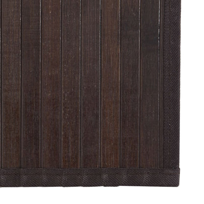 Rug Rectangular Dark Brown 100x1000 cm Bamboo