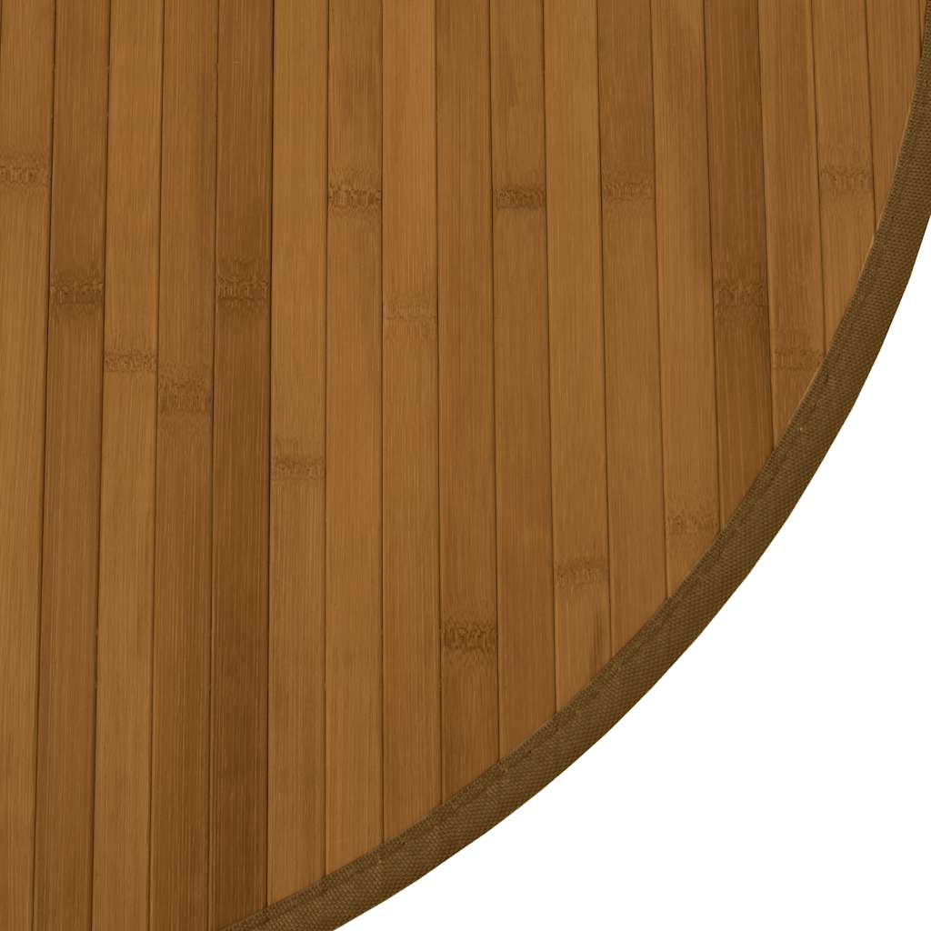 Rug Round Brown60 cm Bamboo
