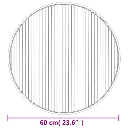 Rug Round Brown60 cm Bamboo