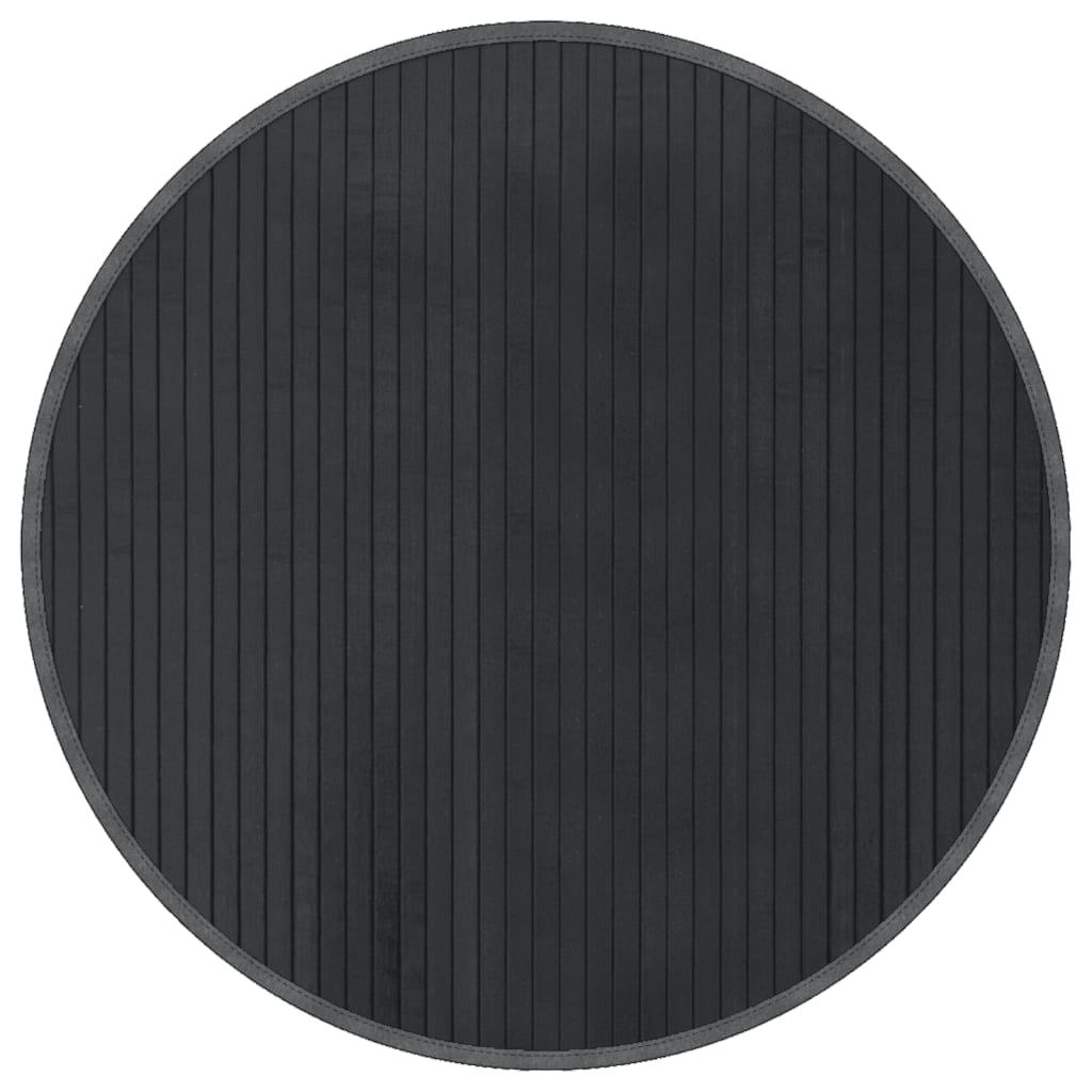 Rug Round Grey60 cm Bamboo