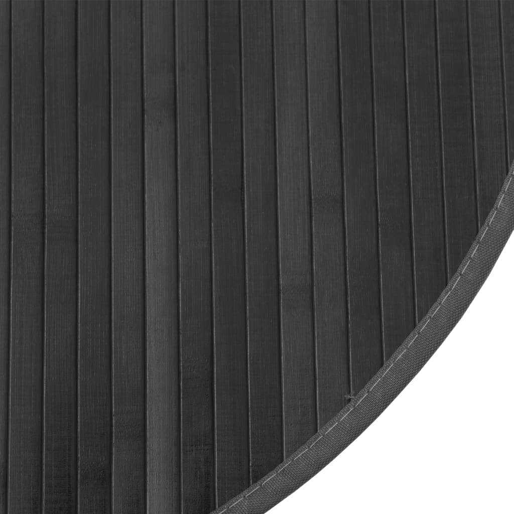 Rug Round Grey60 cm Bamboo