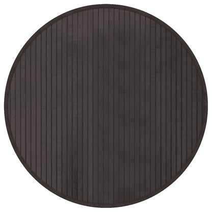 Rug Round Dark Brown60 cm Bamboo