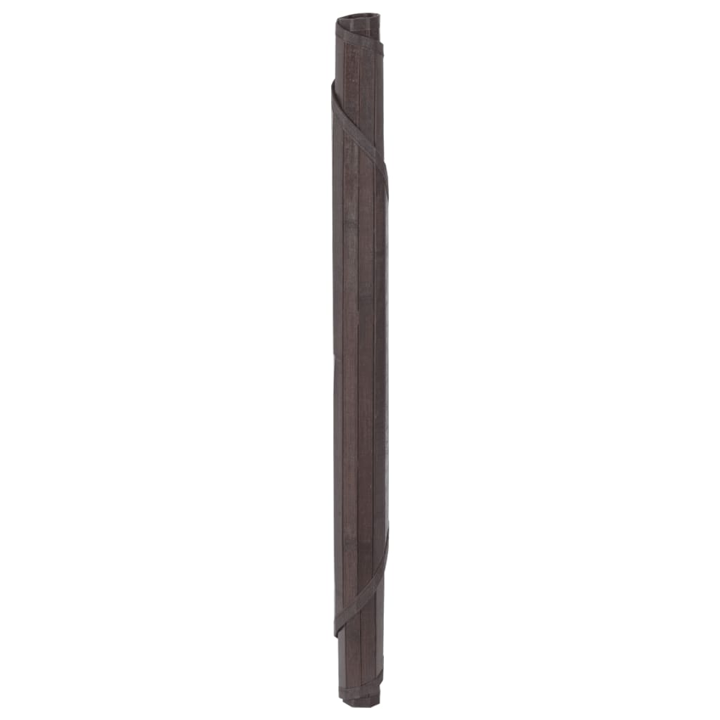 Rug Round Dark Brown60 cm Bamboo