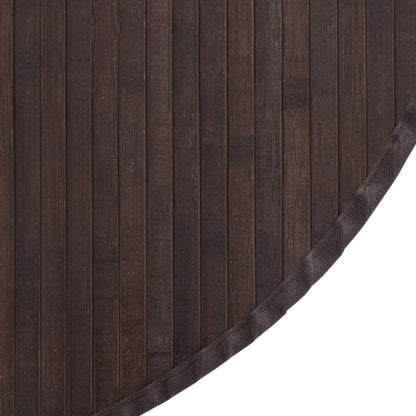 Rug Round Dark Brown60 cm Bamboo