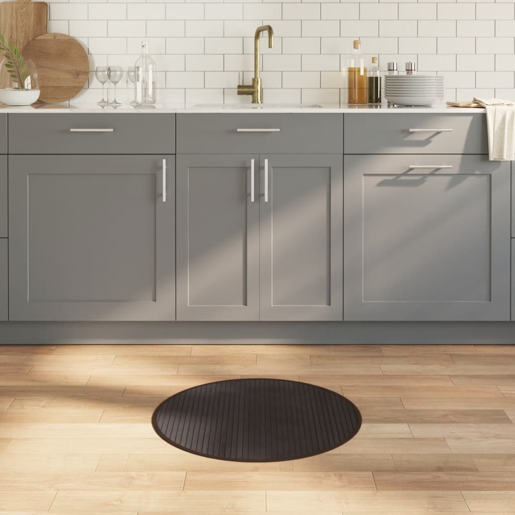 Rug Round Dark Brown60 cm Bamboo