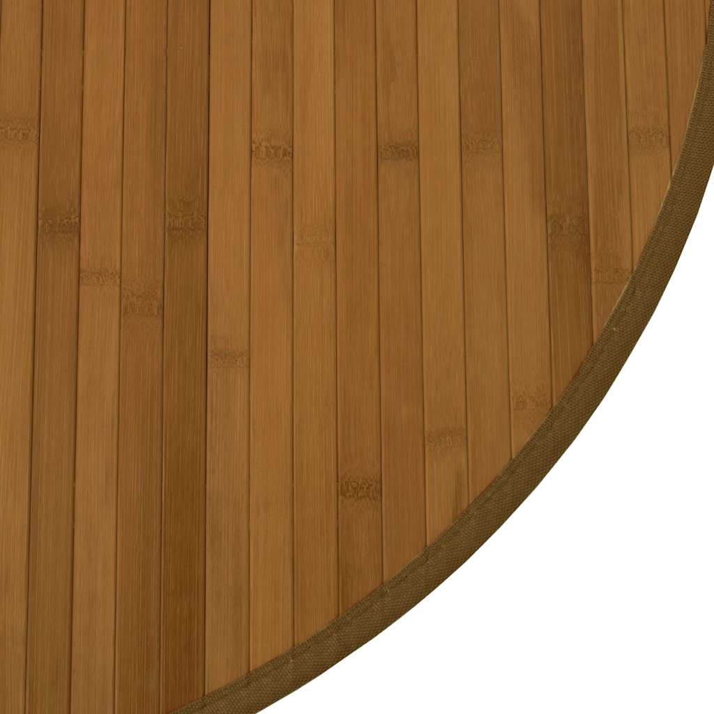 Rug Round Brown80 cm Bamboo