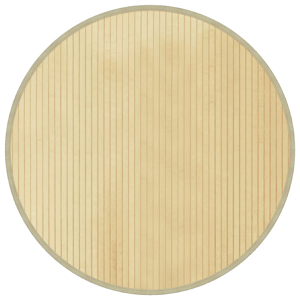 Rug Round Light Natural80 cm Bamboo