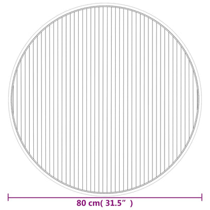 Rug Round Light Natural80 cm Bamboo