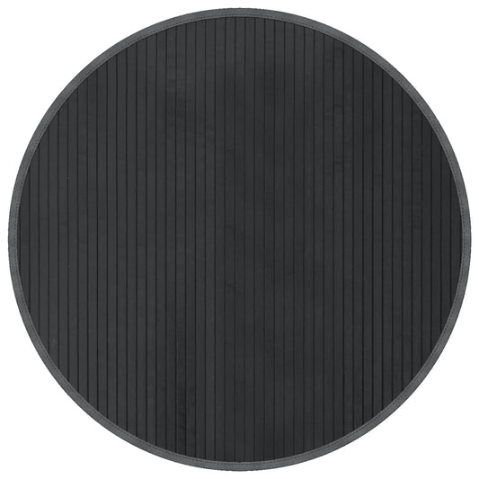 Rug Round Grey80 cm Bamboo
