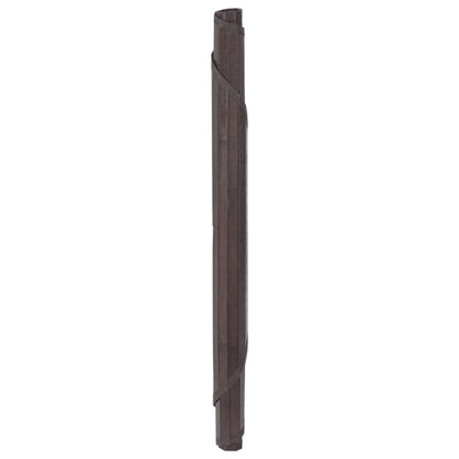 Rug Round Dark Brown80 cm Bamboo