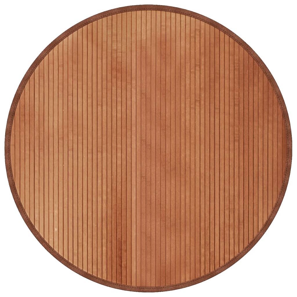 Rug Round Brown100 cm Bamboo