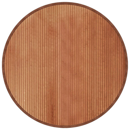 Rug Round Brown100 cm Bamboo