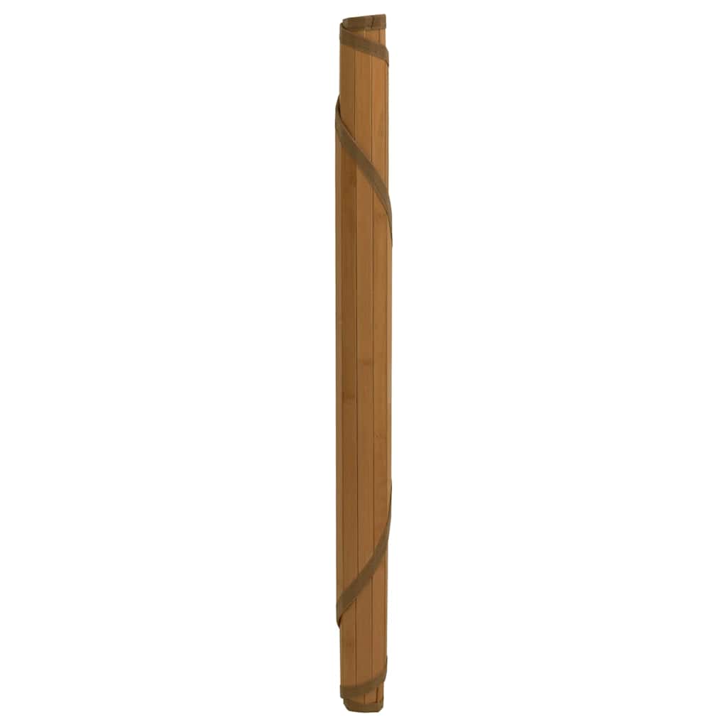 Rug Round Brown100 cm Bamboo