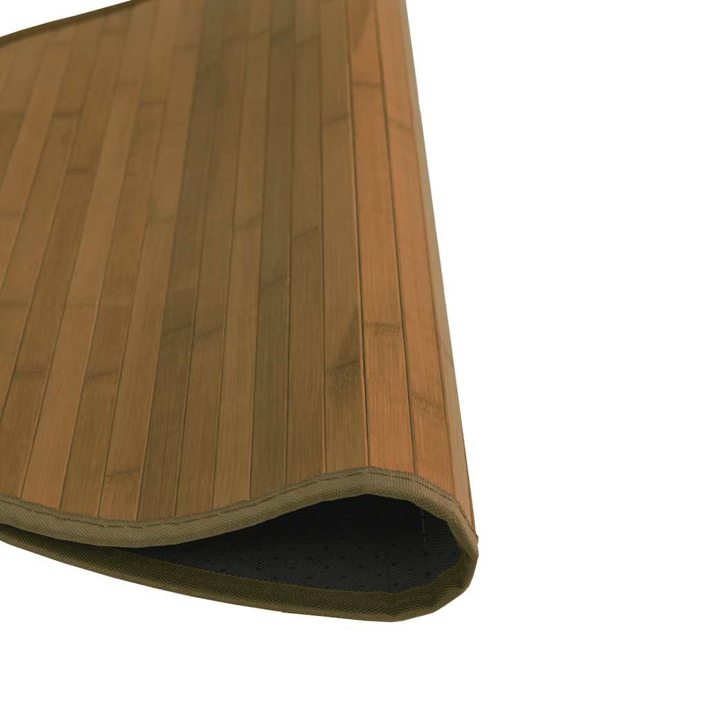 Rug Round Brown100 cm Bamboo