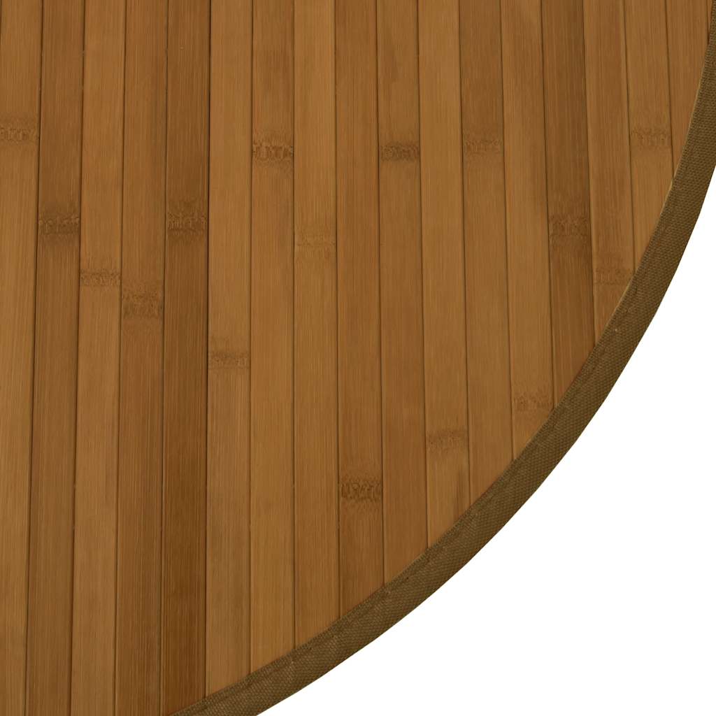 Rug Round Brown100 cm Bamboo