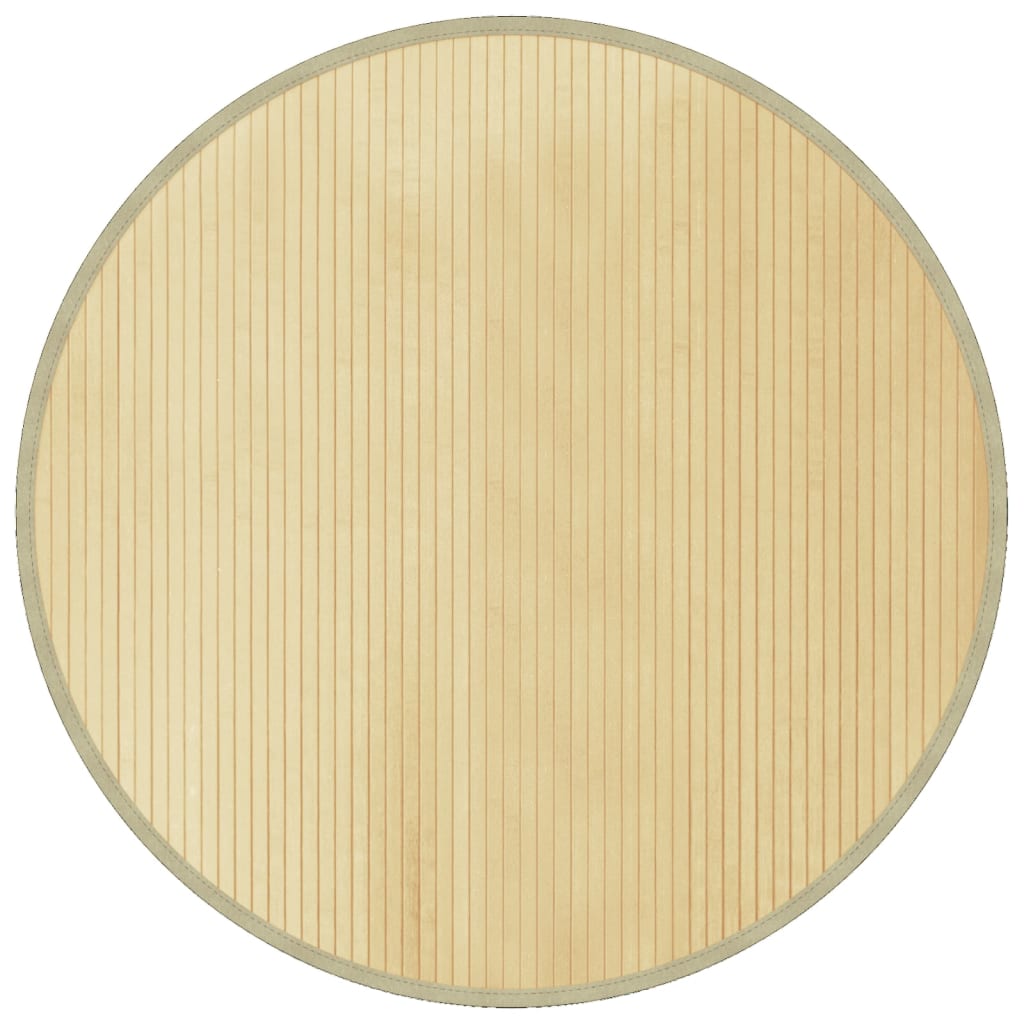 Rug Round Light Natural100 cm Bamboo