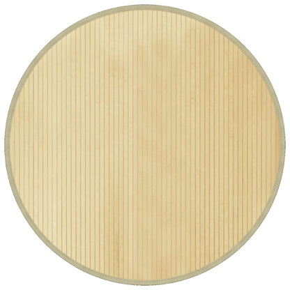 Rug Round Light Natural100 cm Bamboo