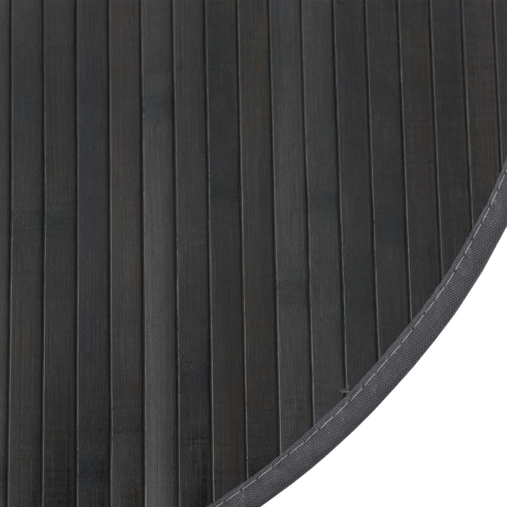 Rug Round Grey100 cm Bamboo