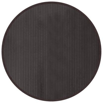 Rug Round Dark Brown100 cm Bamboo