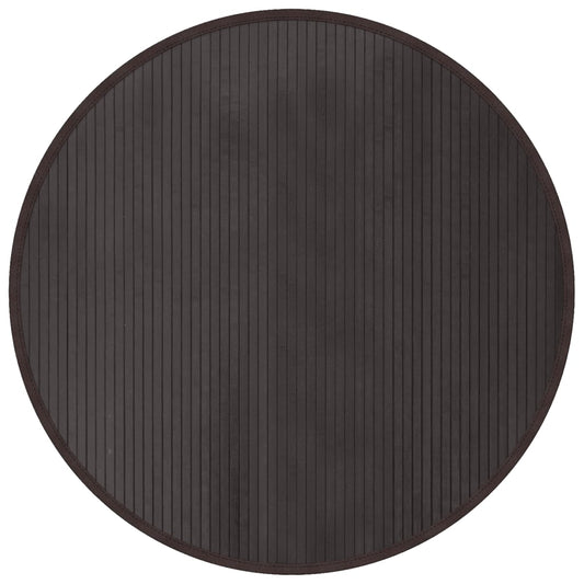 Rug Round Dark Brown100 cm Bamboo