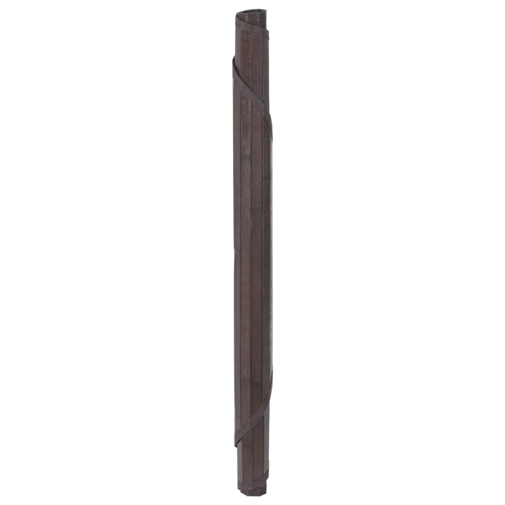 Rug Round Dark Brown100 cm Bamboo