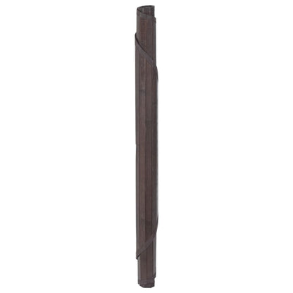 Rug Round Dark Brown100 cm Bamboo